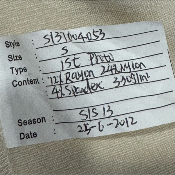 Pink Tartan Cream Dress With Decorative Gold Zipper Size S - Picture 6 of 6